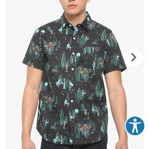 Harry Potter Forbidden Forrest Mens Button Up